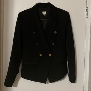 Black Blazer with Gold Buttons